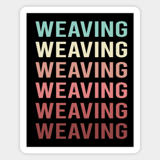 Colorful Text Weaving Weaver Magnet